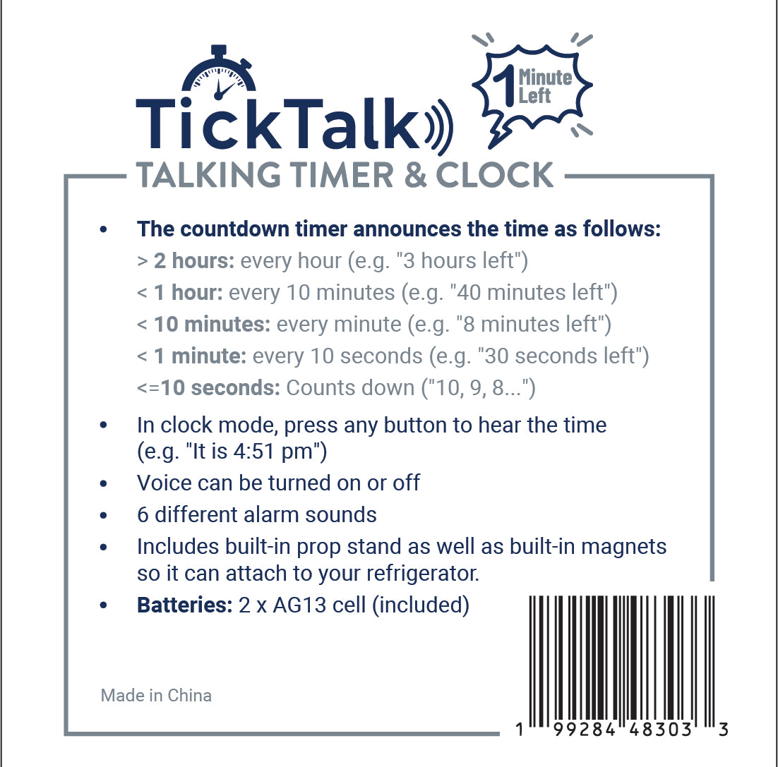 TickTalk Timer - Talking Countdown Timer